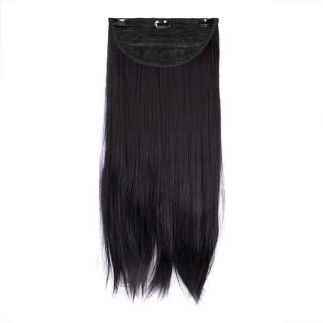 Buy STREAK STREET CLIP-IN 18" JET BLACK STRAIGHT HAIR EXTENSIONS - Purplle