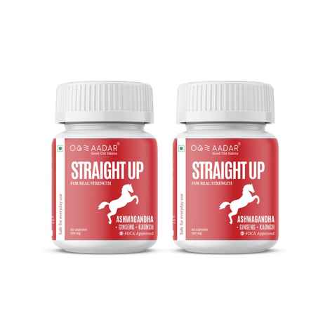 Buy AADAR STRAIGHT UP CAPSULE for real strength (60 capsule) (Pack of 2) - Purplle