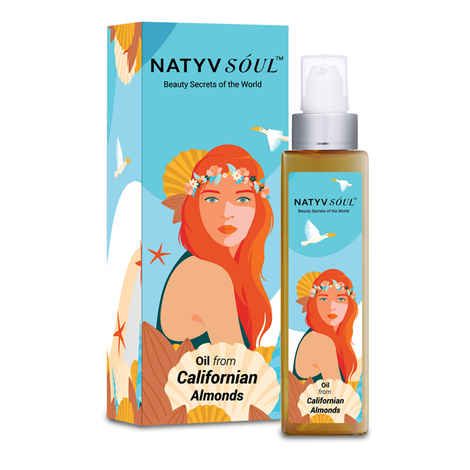 Buy Natyv Soul Pure Almond Oil from Californian Almonds | Cold Pressed | Reduces Hair Fall | 100 ml - Purplle