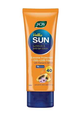 Buy Joy Hello Sun Sunblock & Anti Tan Lotion Sunscreen SPF 40 PA+++, 120ml - Purplle