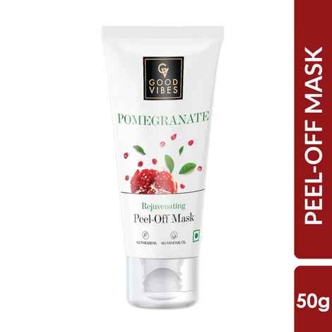 Buy Good Vibes Pomegranate Rejuvenating Peel Off Mask | Anti-Ageing, Brightening | No Parabens, No Sulphates, No Mineral Oil, No Animal Testing (50 gm) - Purplle