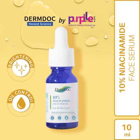 Buy DERMDOC by Purplle 10% Niacinamide Face Serum (15ml) | Skin Brightening | Niacinamide Face Serum I Niacinamide for Oily Skin - Purplle