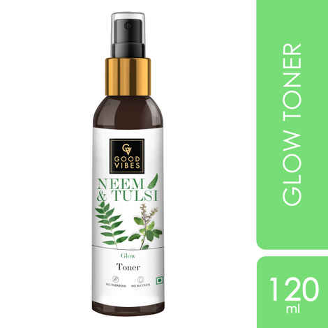 Buy Good Vibes Neem & Tulsi Glow Toner | With Cucumber | Hydrating, Purifying | No Parabens, No Alcohol, No Sulphates, No Mineral Oil (120 ml) - Purplle
