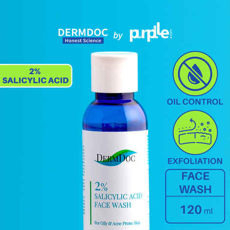 Buy DermDoc Salicylic Acid face wash (120 ml) | face wash for acne | oil free face wash | face wash for pimple | acne treatment - Purplle