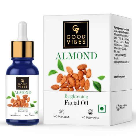 Buy Good Vibes Brightening Facial Oil - Almond (10 ml) - Purplle