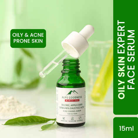 Buy Alps Goodness Salicylic Acid Serum for Acne Control with Tea Tree and Apple Cider Vinegar for Oily Skin (15 ml)| Salicylic Acid Serum| Face Serum| Silicone Free| Sulphate Free| Paraben Free| No Mineral Oil| No Animal Cruelty| Vegan - Purplle