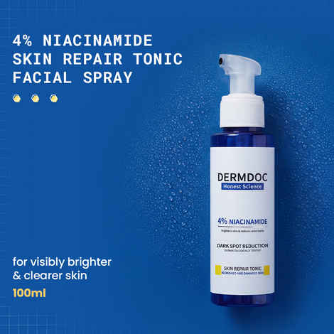 Buy DERMDOC by Purplle 4% Niacinamide Face Toner (100 ml) | Toner for All Skin Type | Alcohol Free Toner | open pores on face | clogged pores | skin brightening - Purplle