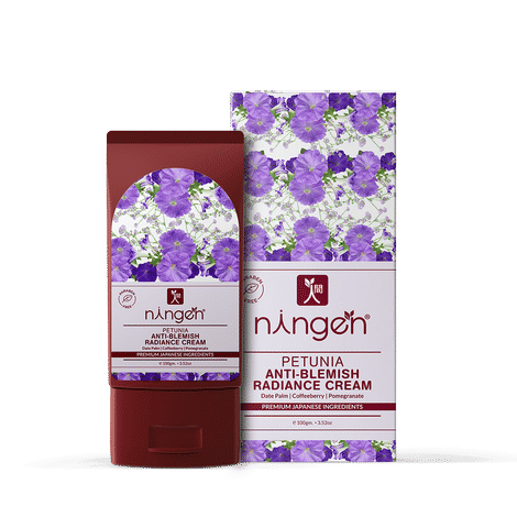 Buy Ningen Petunia Anti-Blemish Radiance Cream I Enriched with Date Palm, Coffeeberry & Pomegranate Extracts I Dermatologically Tested, Paraben Free I Treats wrinkles, blemishes and stretch marks I(100 g) - Purplle