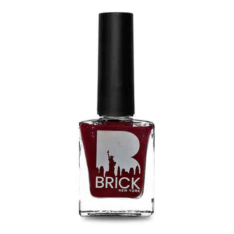 Buy Brick New York Nail Polish | Dark Maroon | Long Lasting Stand Out Nail Paint for Women | Glossy Finish 9 ml - Purplle