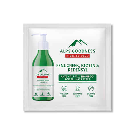 Buy Alps Goodness Fenugreek, Biotin & Redensyl Anti Hairfall Shampoo for All Hair Types (8 ml) - Purplle