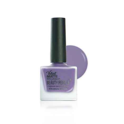 Buy Beauty People Velvet Matte Nail Polish matte me purple 376 - Purplle