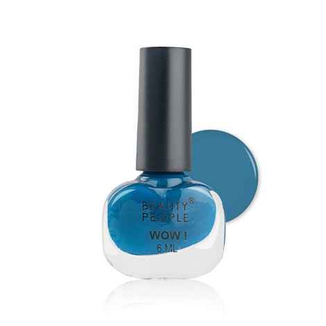 Buy Beauty People Wow Range Nail Polish teal intense 186 - Purplle