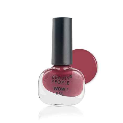 Buy Beauty People Wow Range Nail Polish intense burgundy 214 - Purplle