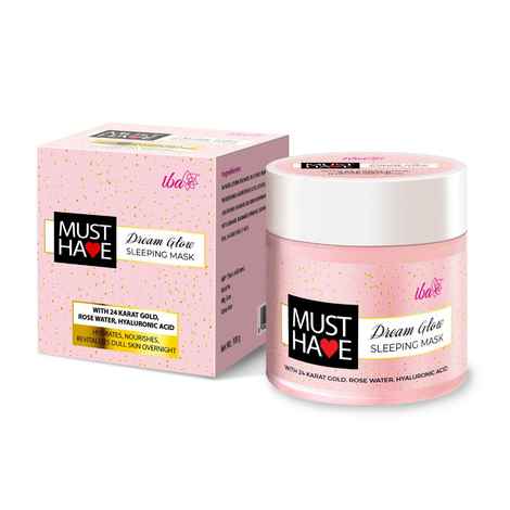 Buy Iba Must Have Dream Glow Sleeping Mask, 100 gm l With 24K Gold, Rose Water, Hyaluronic Acid | 100% Vegan & Cruelty Free - Purplle