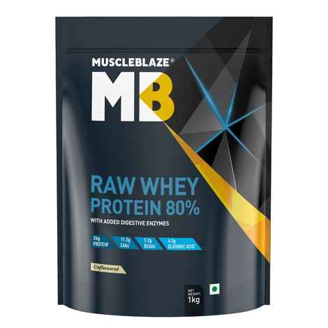 Buy MuscleBlaze Raw Whey Protein, 1 kg Unflavoured - Purplle