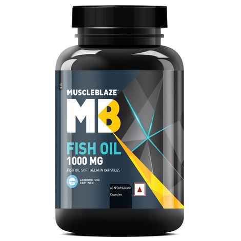 Buy MuscleBlaze Fish Oil 1000 mg, 60 Capsules - Purplle