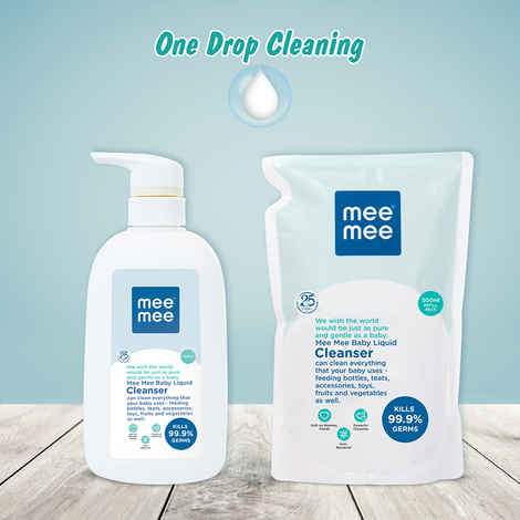 Buy Mee Mee Anti-Bacterial Baby Liquid Cleanser for Fruits, Bottles, Accessories & Toys (500 ml - Bottle) - Purplle