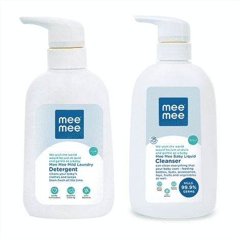 Buy Mee Mee Mild Baby Liquid Laundry Detergent and Anti-Bacterial Baby Liquid Cleanser (300 ml) - Purplle