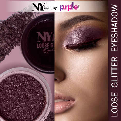 Buy NY Bae Loose Glitter Eyeshadow - Velvet Plum 10 (2 g) | Loaded With Oils & Fruit Extract | Rich Colour | Long lasting | Easy To Use | Cruelty Free - Purplle