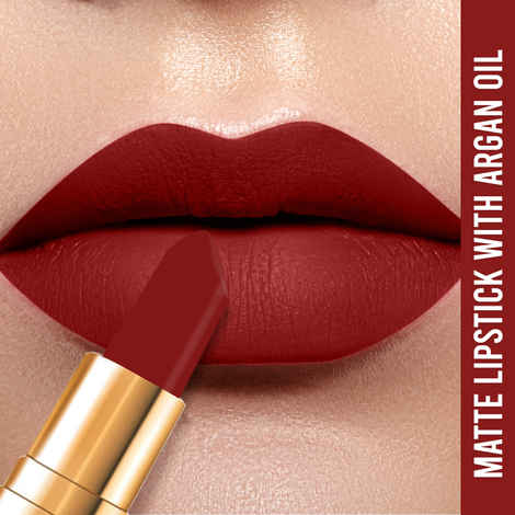 Buy NY Bae Argan Oil Infused Matte Lipstick Runway Range - Showstopper 5 (4.5 gm) | Red | Rich Colour | Full Coverage | Long lasting| Cruelty Free - Purplle