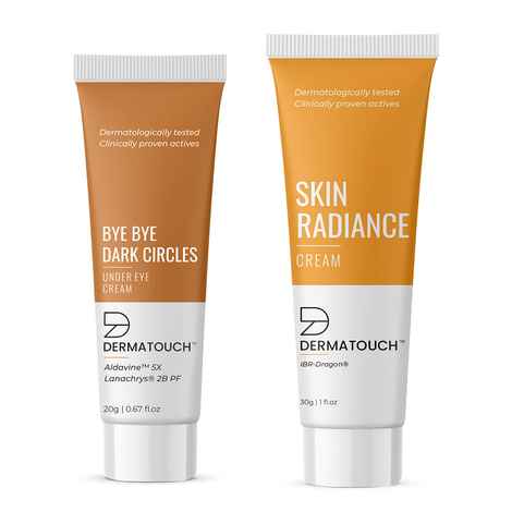 Buy DERMATOUCH Skin Radiance & Dark Circles Under eye Cream Combo || Suitable For All Skin Types - Pack of 2 - Purplle