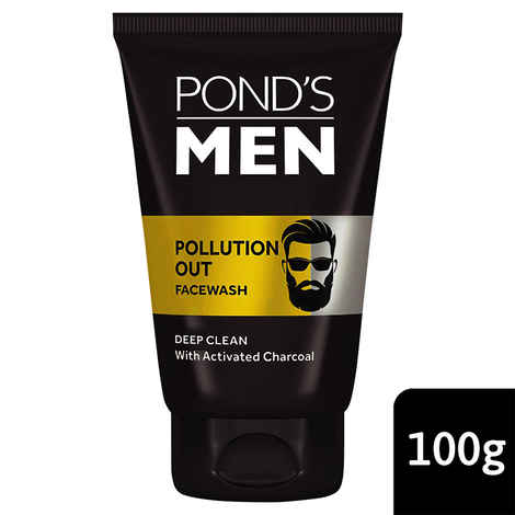 Buy Pond's Men Pollution Out Activated Charcoal Deep Clean Facewash, 100 g - Purplle