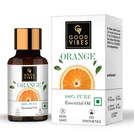 Buy Good Vibes Orange 100% Pure Essential Oil | Skin Brightening, Hair Growth | 100% Natural, No GMO, No Synthetics, No Animal Testing (10 ml) - Purplle