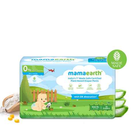 Buy Mamaearth Plant-Based Diaper Pants for Babies – 12-17 kg (Size XL - 30 Diapers) 1.255 Kg - Purplle