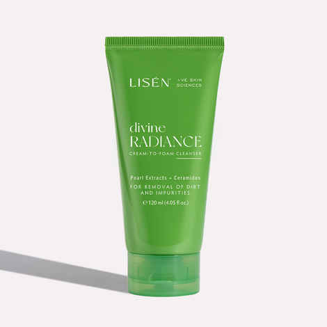 Buy LISEN Divine Radiance Cream To Foam Cleanser, 120 ML Formulated with Pearl Extracts + Ceramides for Removal of Dirt and Impurities (Women & Men) - Purplle