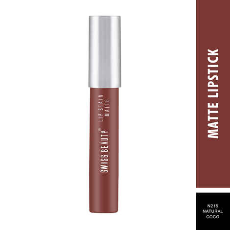 Buy Swiss Beauty Lip Stain Matte Lipstick Natural Coco (3.4 g) - Purplle