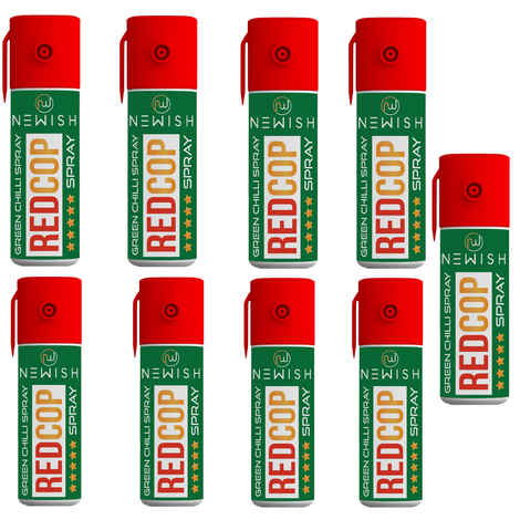 Buy Newish Powerful Self Defence Green Chilli Pepper Spray For Protection & Safety (Pack of 9) For Men & Women 55ml / 35gms - Purplle