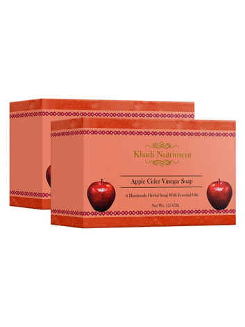 Buy Khadi Nutriment Apple Cider Vinegar Soap,125 gm (Pack of 2) - Purplle