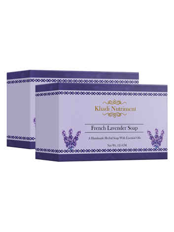 Buy Khadi Nutriment French Lavender Soap,125 gm (Pack of 2) - Purplle