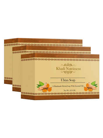 Buy Khadi Nutriment Ubtan Soap,125 gm (Pack of 3) - Purplle