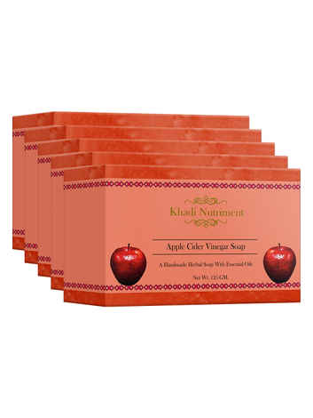 Buy Khadi Nutriment Apple Cider Vinegar Soap,125 gm (Pack of 5) - Purplle