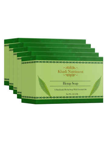 Buy Khadi Nutriment Hemp Soap,125 gm (Pack of 5) - Purplle