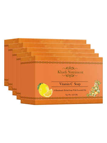 Buy Khadi Nutriment Vitamin C Soap,125 gm (Pack of 5) - Purplle
