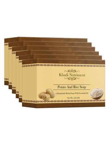 Buy Khadi Nutriment Potato and Rice Soap, 125 gm (Pack of 6) - Purplle