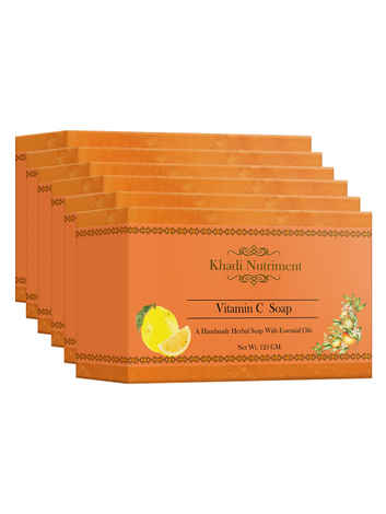 Buy Khadi Nutriment Vitamin C Soap,125 gm (Pack of 6) - Purplle