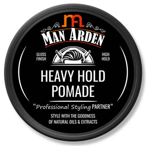Buy Man Arden Heavy Hold Pomade Professional Styling For Gloss Finish, High Hold, Easy Wash Off, Anytime Re-Stylable (50 g) - Purplle