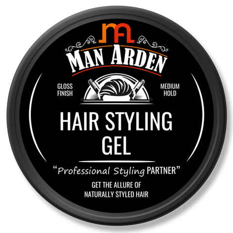Buy Man Arden Hair Styling Gel Professional Styling For Gloss Finish, Medium Hold, Easy Wash Off, Anytime Re-Stylable (50 g) - Purplle
