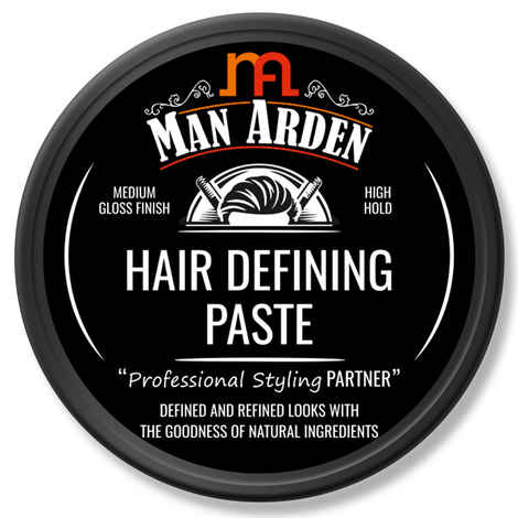 Buy Man Arden Hair Defining Paste Professional Styling For Hair Volume, Dry Hair - Medium Gloss Finish, High Hold Long Lasting, Easy Wash Off, Anytime Re-Stylable (50 g) - Purplle
