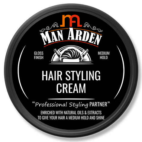 Buy Man Arden Hair Styling Cream Professional Styling For Gloss Finish, Medium Hold, Easy Wash Off, Anytime Re-Stylable (50 g) - Purplle
