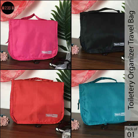 Buy Meskin Multifunction Toiletry Bag, Polka Dots  Portable Makeup Pouch Waterproof Hanging Cosmetic Bag Travel Cosmetic Kit Handle Organizer Bag with Hook for Women Girls (Assorted Colors) - Purplle