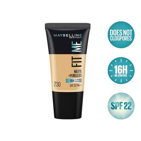 Buy Maybelline New York Fit Me Matte+Poreless Liquid Foundation Tube - Natural Buff 230 (18 ml) - Purplle