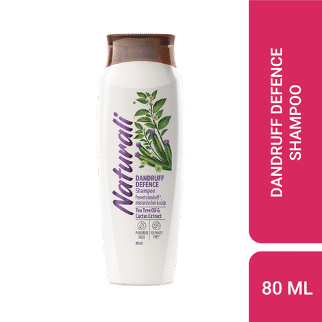 Buy Naturali Dandruff Defence Shampoo | With Tea Tree Oil & Cactus Extract | Prevents Dandruff & Moisturizes Hair & Scalp | 80 ml - Purplle