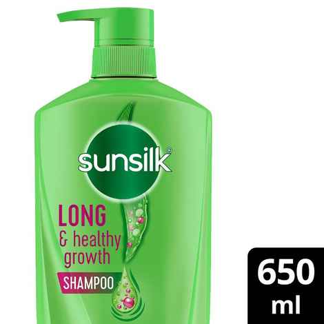 Buy Sunsilk Long and Healthy Growth Shampoo With Biotin, Milk Protein and Argan Oil For Healthy Looking and Long hair, 650 ml - Purplle