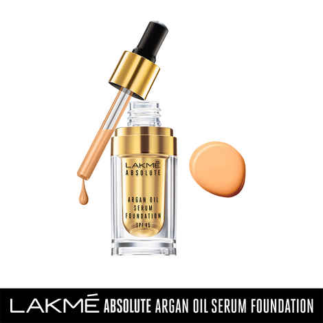 Buy Lakme Absolute Argan Oil Serum Foundation with SPF 45, Cool Ivory, 15ml - Purplle