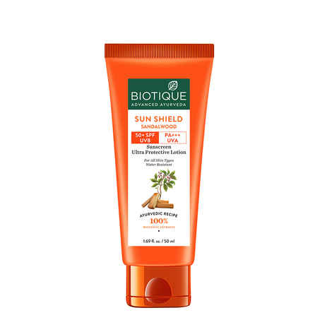 Biotique Sun Shield Sandalwood 50+Spf Sunscreen Lotion (50 ml)