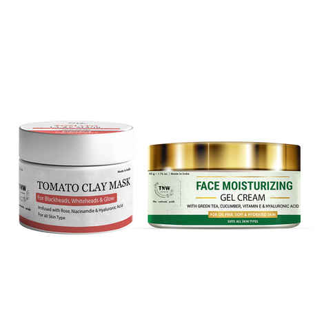 Buy Combo of 2- Tomato Clay Mask 50gm + Face Moisturizing Gel Cream 50g - Purplle